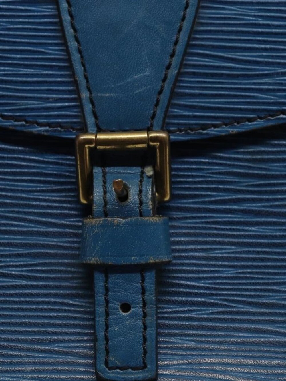 LOUIS VUITTON Epi June Feuille MM Shoulder Bag Blue M52155 LV Auth 82031 - Picture 11 of 16
